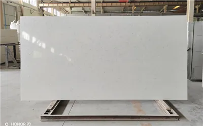 Lempengan Kuarsa Carrara Putih Dengan Garis Kecil